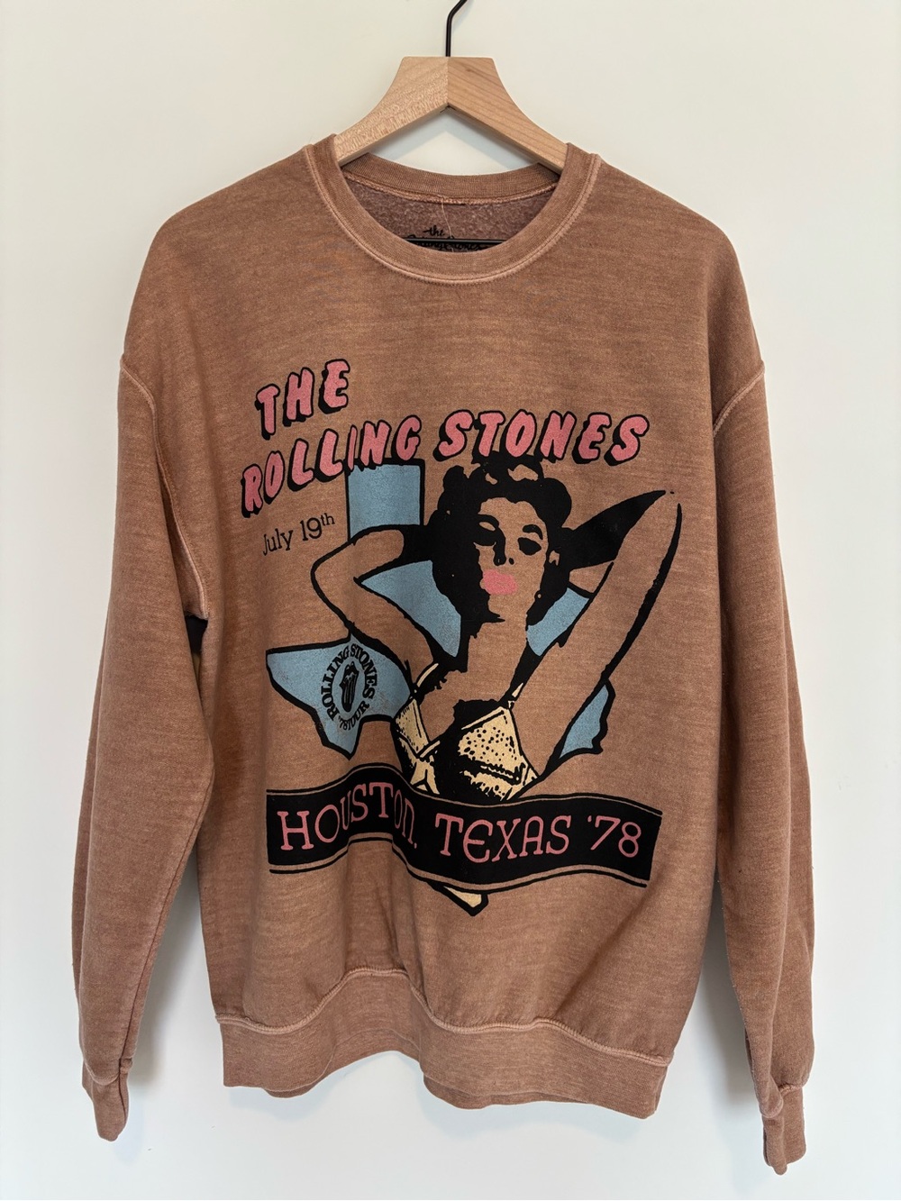 Urban Outfitters Rolling Stones Houston Texas ‘78 Retro Pullover NWT - Picture 4 of 6